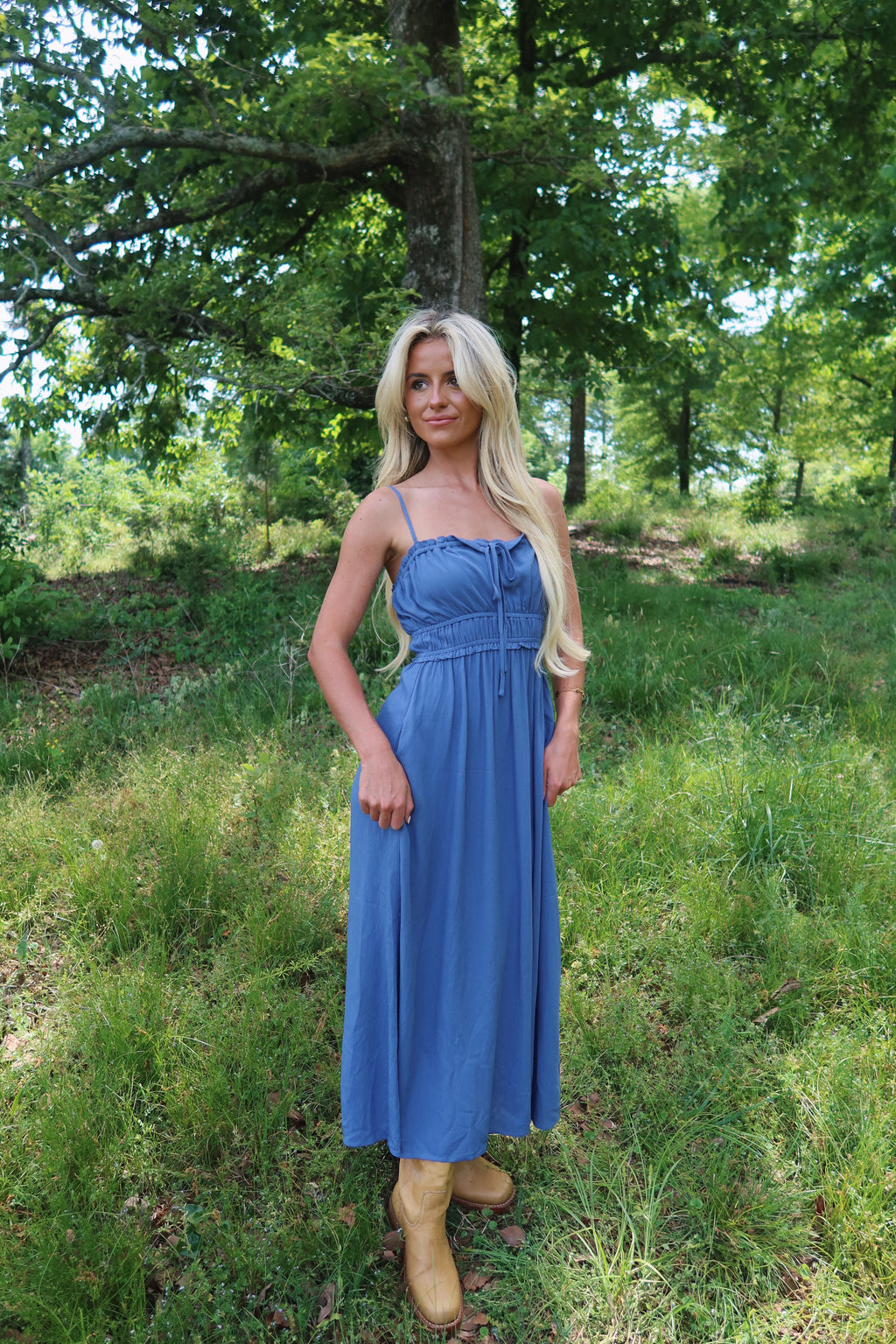 Angel Smocked Maxi Dress