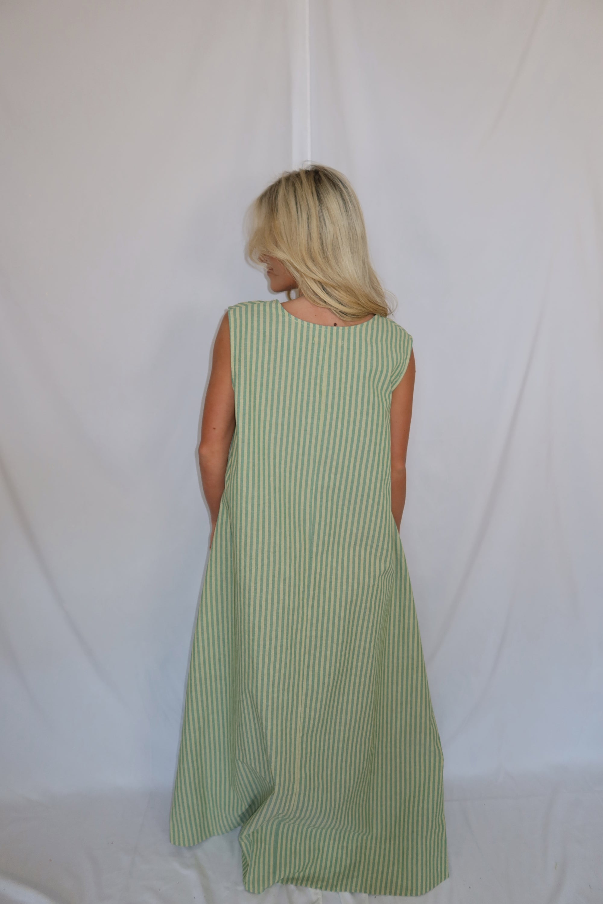 Violet Striped Maxi Dress