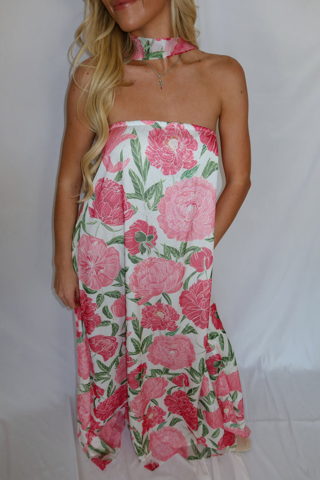 In Bloom Floral Maxi Scarf Dress