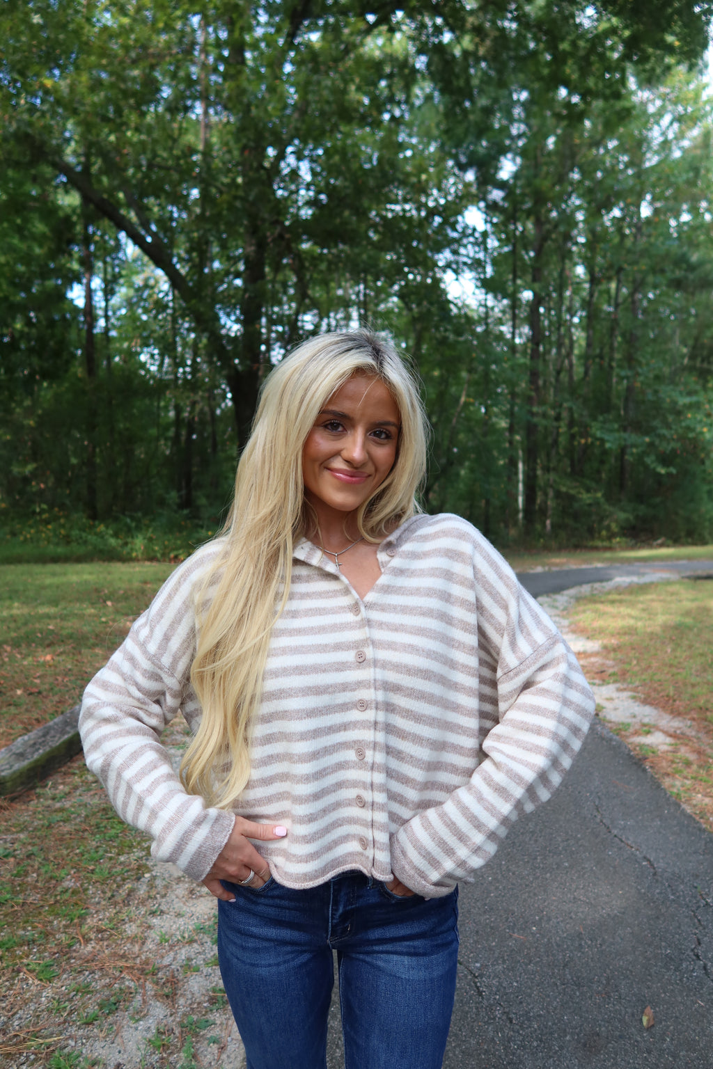 Cottage Stripe Cardigan