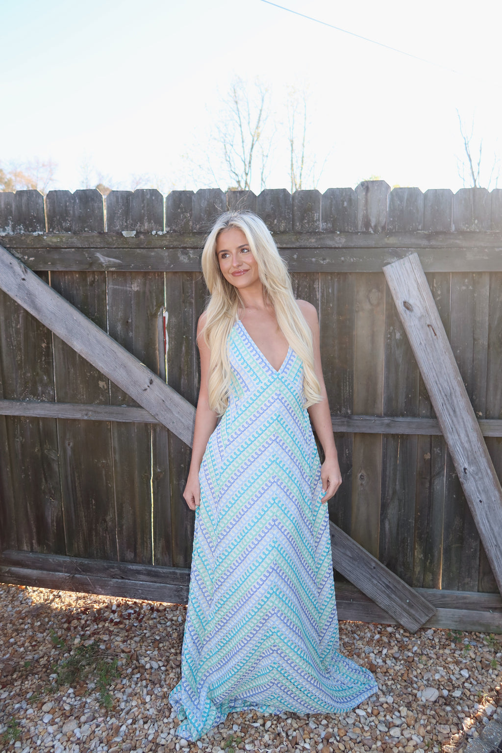 The Santorini Nights Maxi Dress