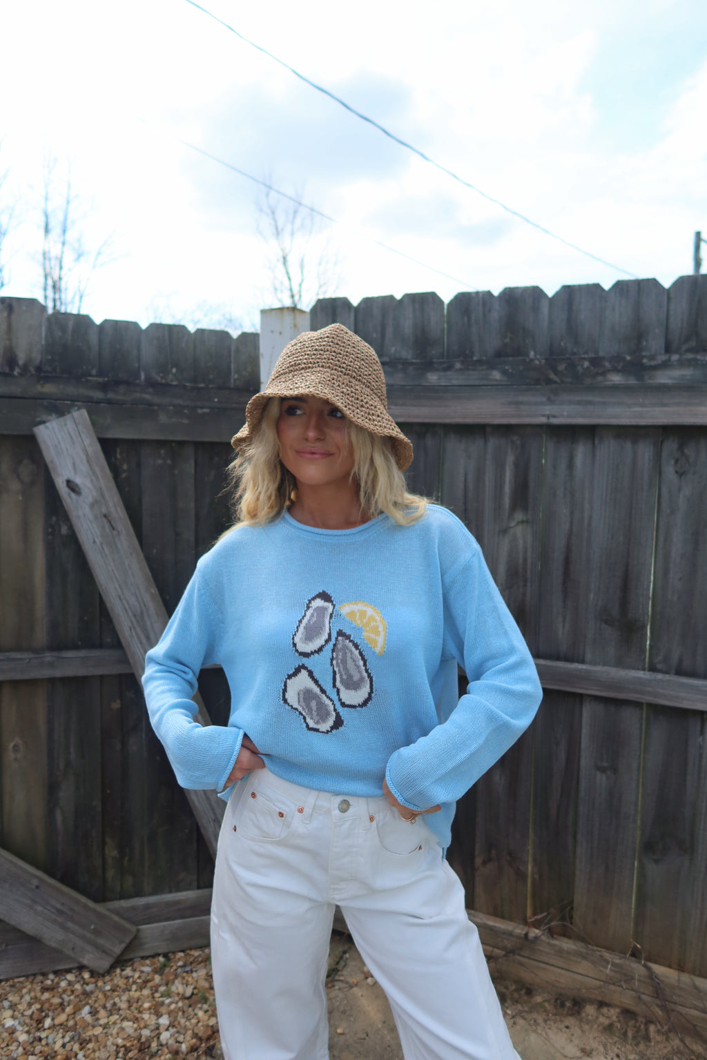 Beach Knit- Oyster Blue