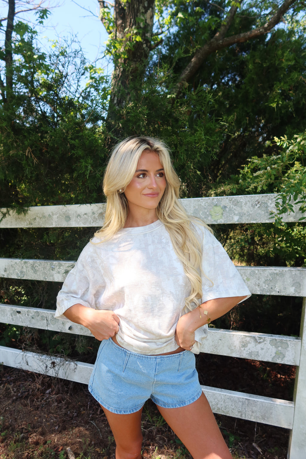 Ribbed Camo Tee