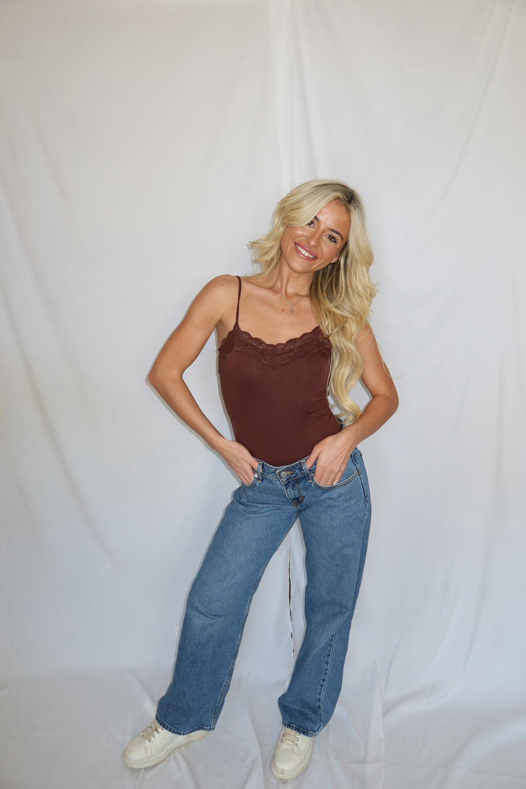 Mira Lace Bodysuit (Brown)