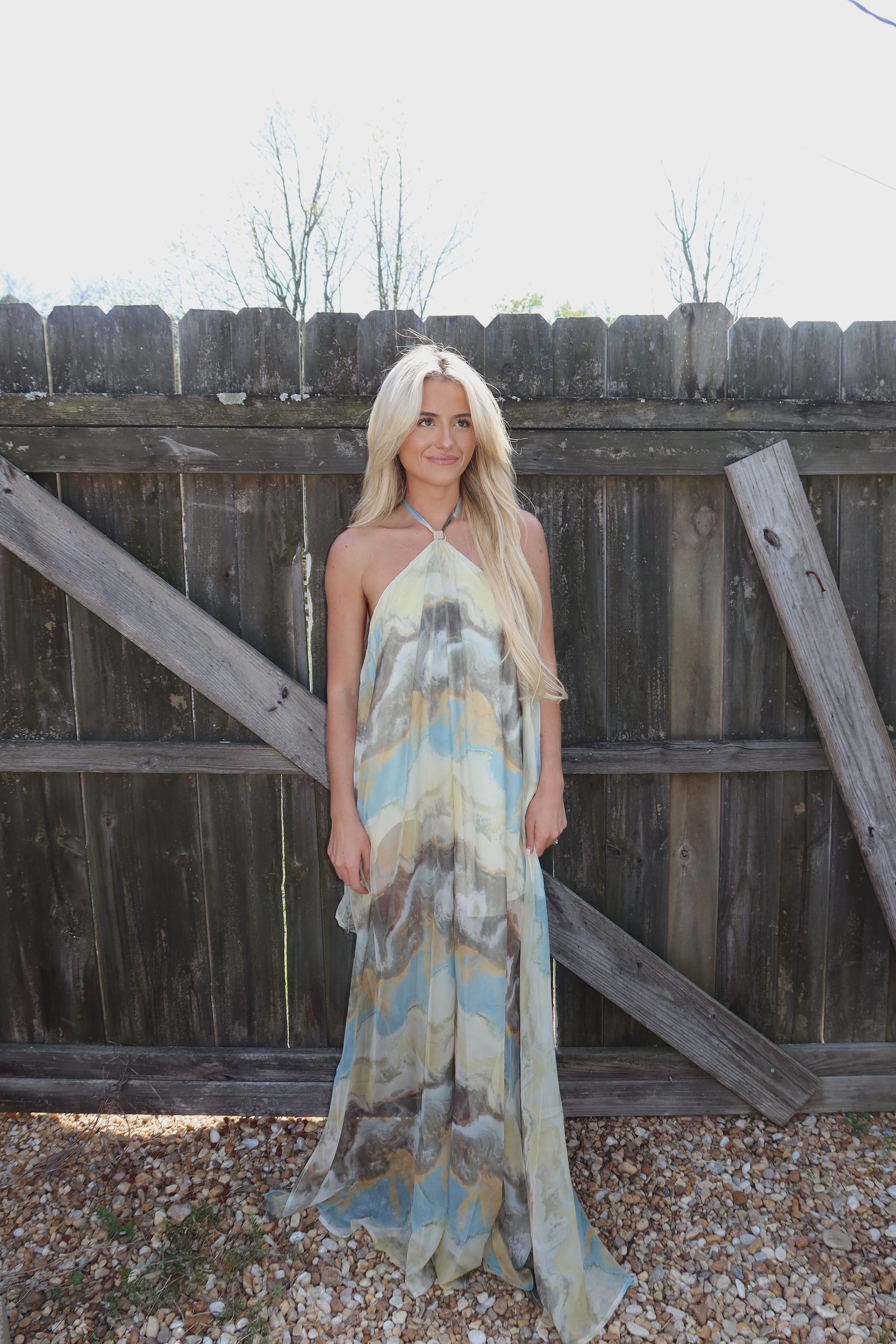 Daphne Gold Accent Gown