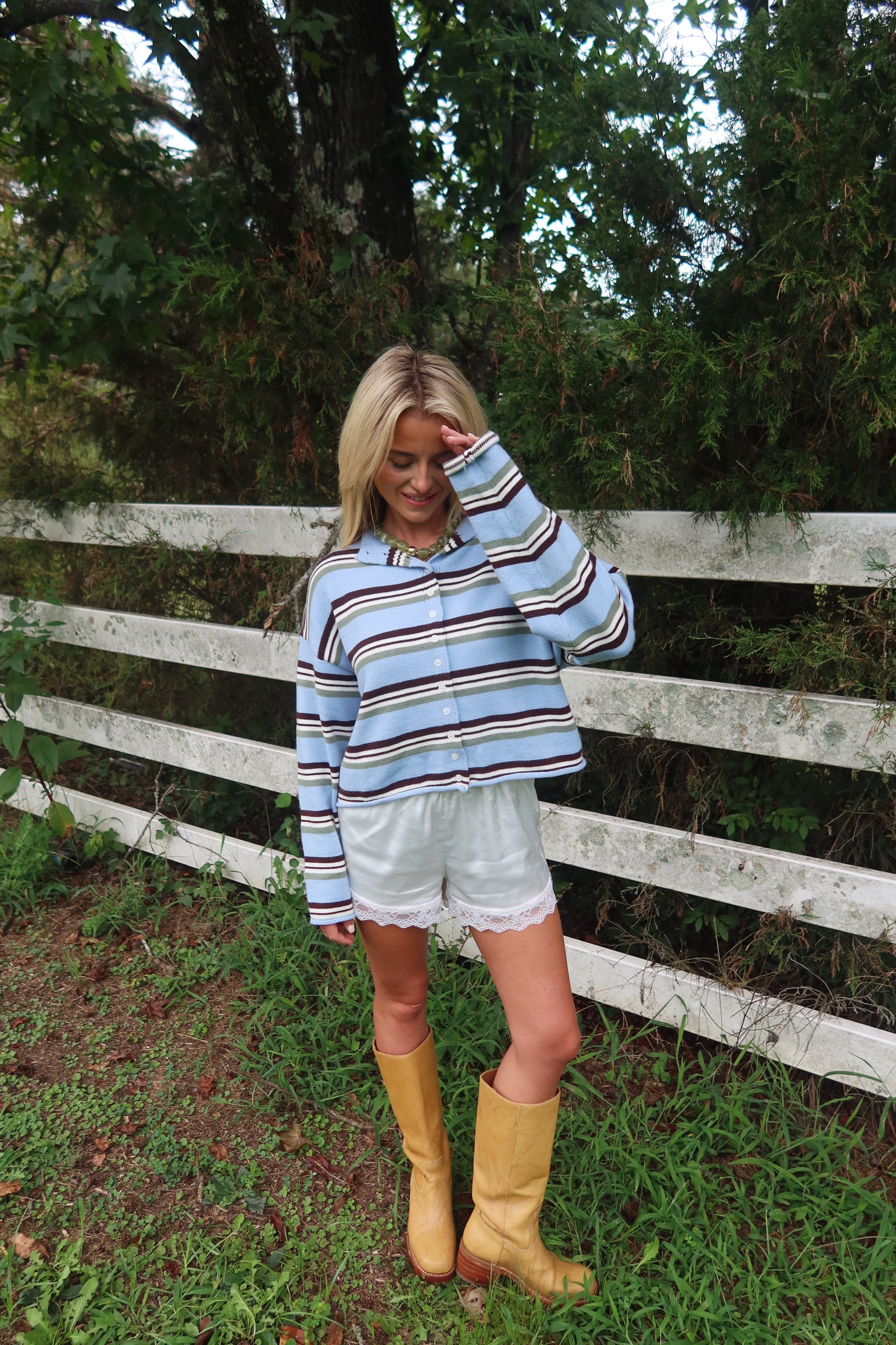 Maeve Striped Cardigan