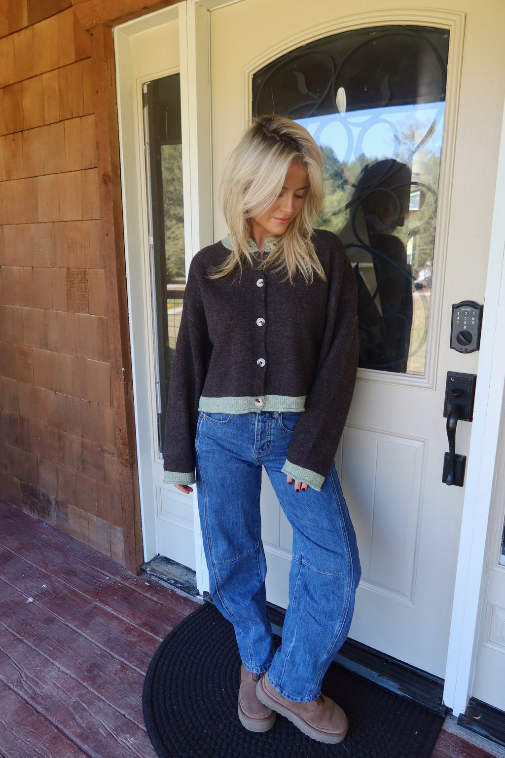 Allie Contrast Trim Cardigan