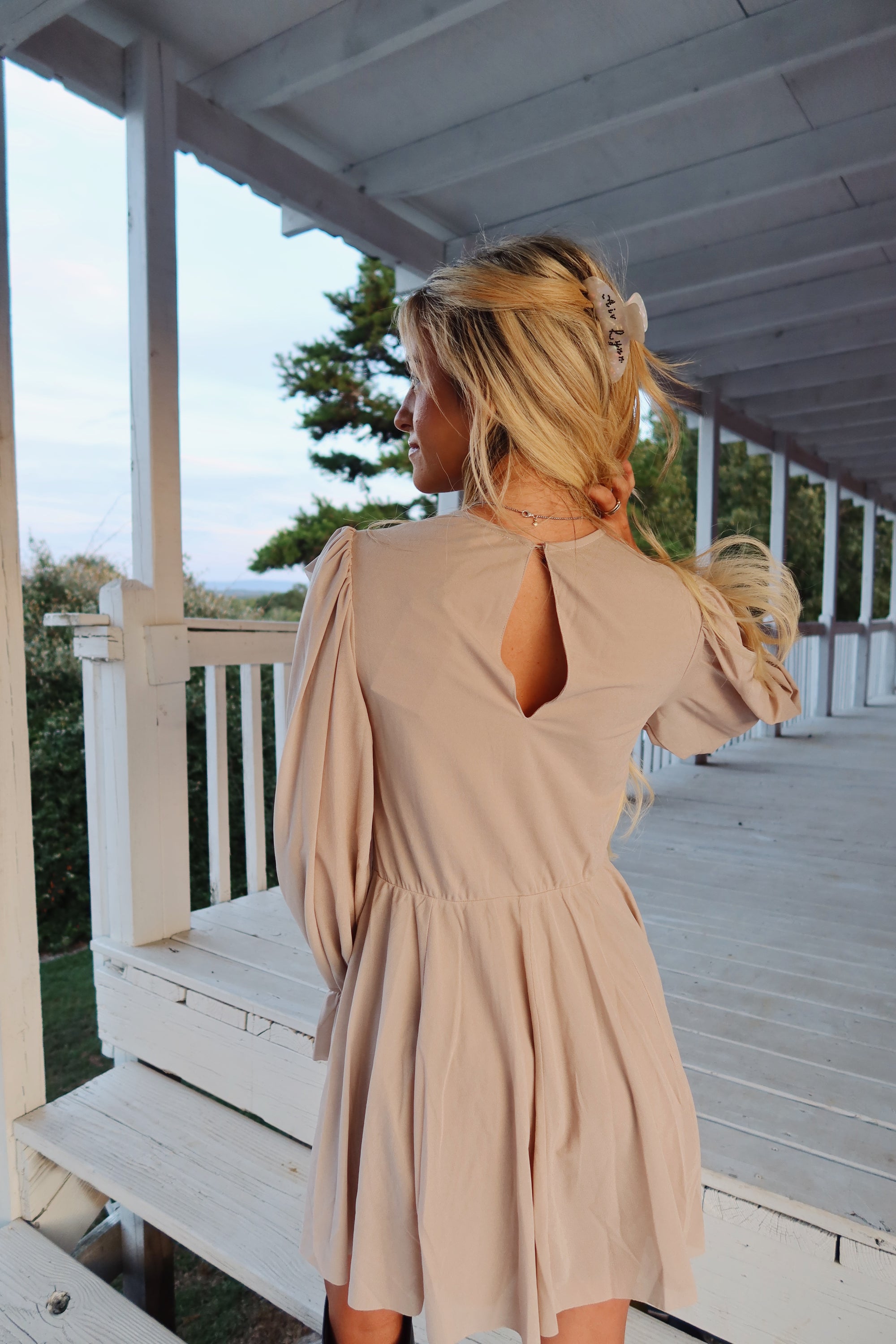 Ruffles Romper Dress (stone)