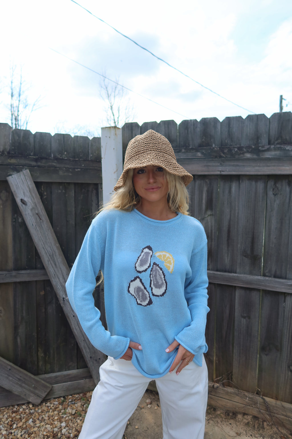 Beach Knit- Oyster Blue