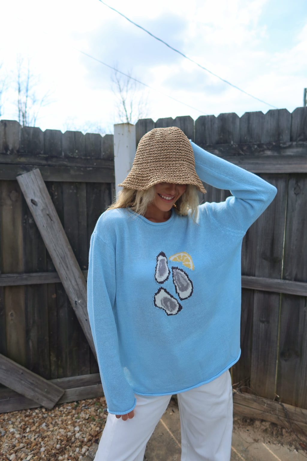 Beach Knit- Oyster Blue
