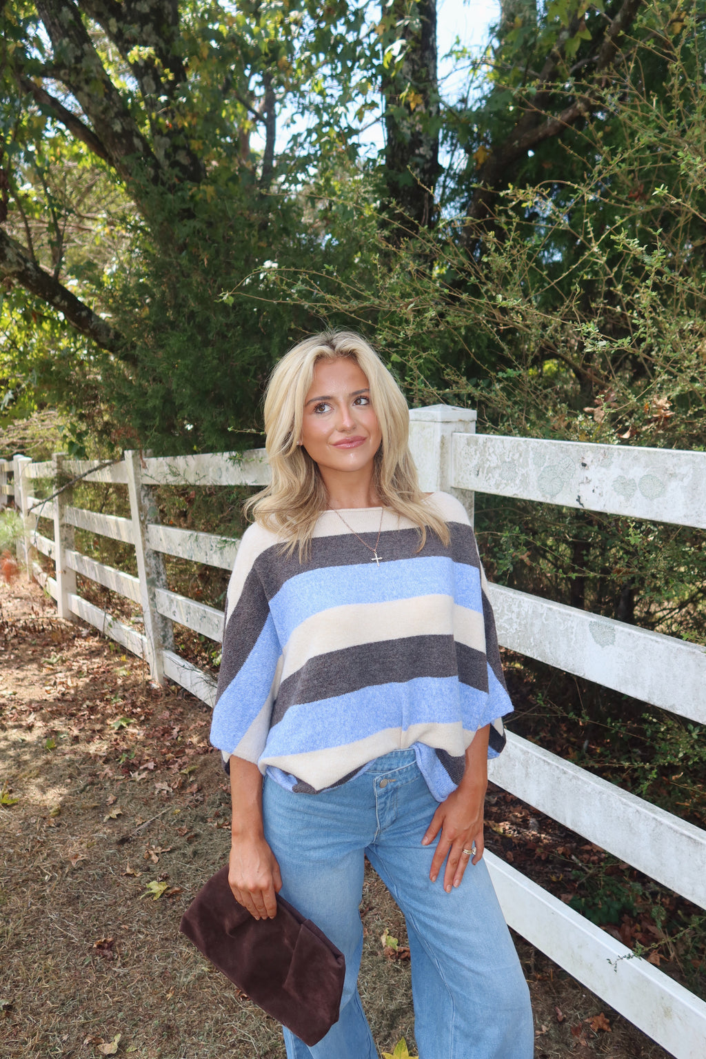 Katie Stripe Dolman Knit
