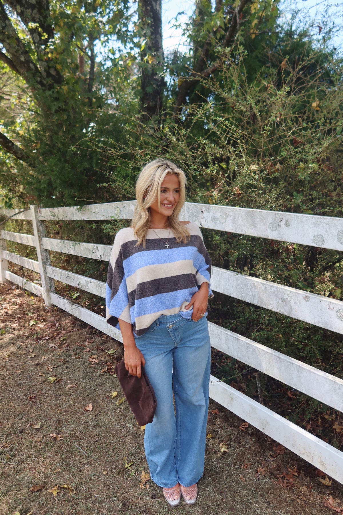 Katie Stripe Dolman Knit