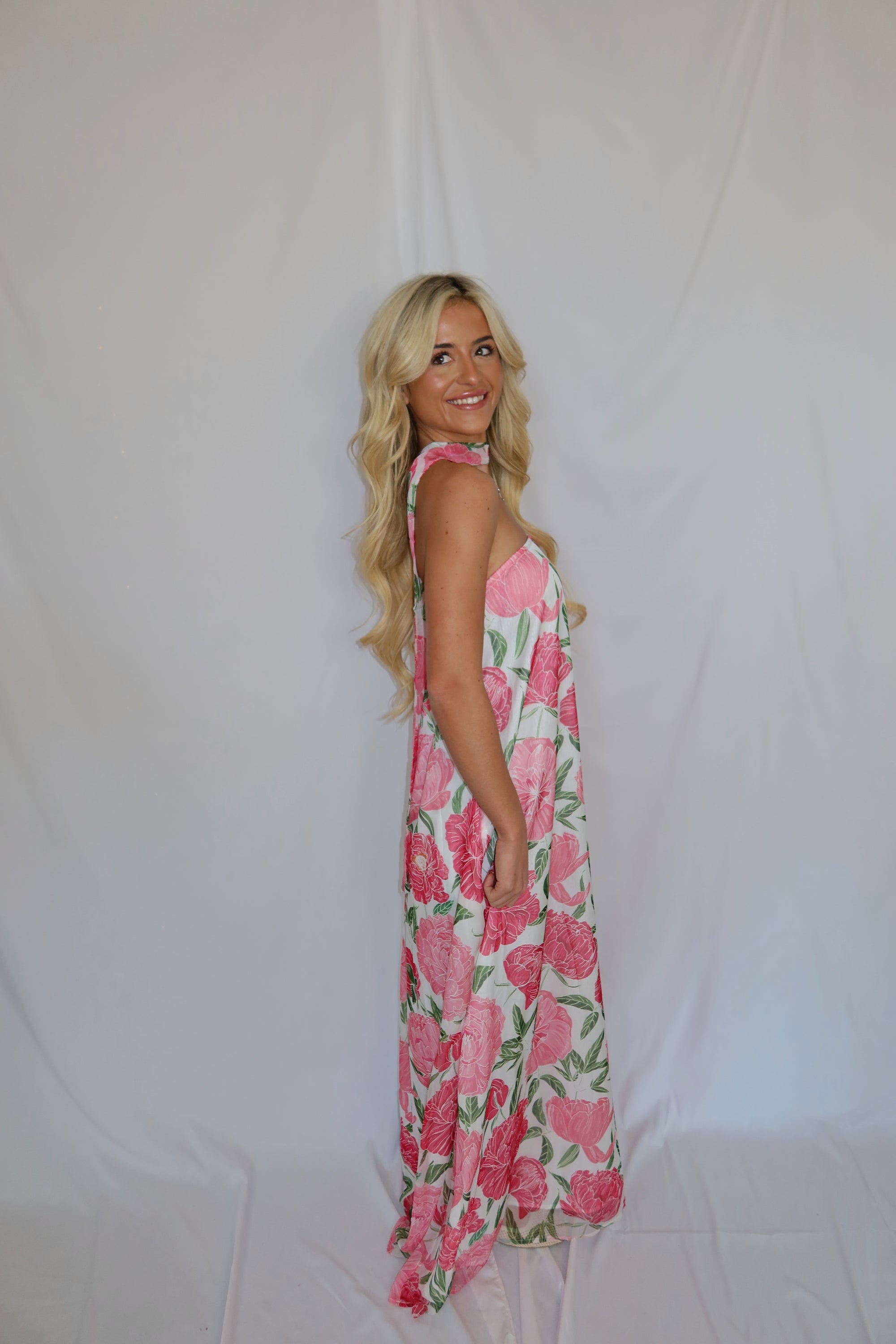 In Bloom Floral Maxi Scarf Dress
