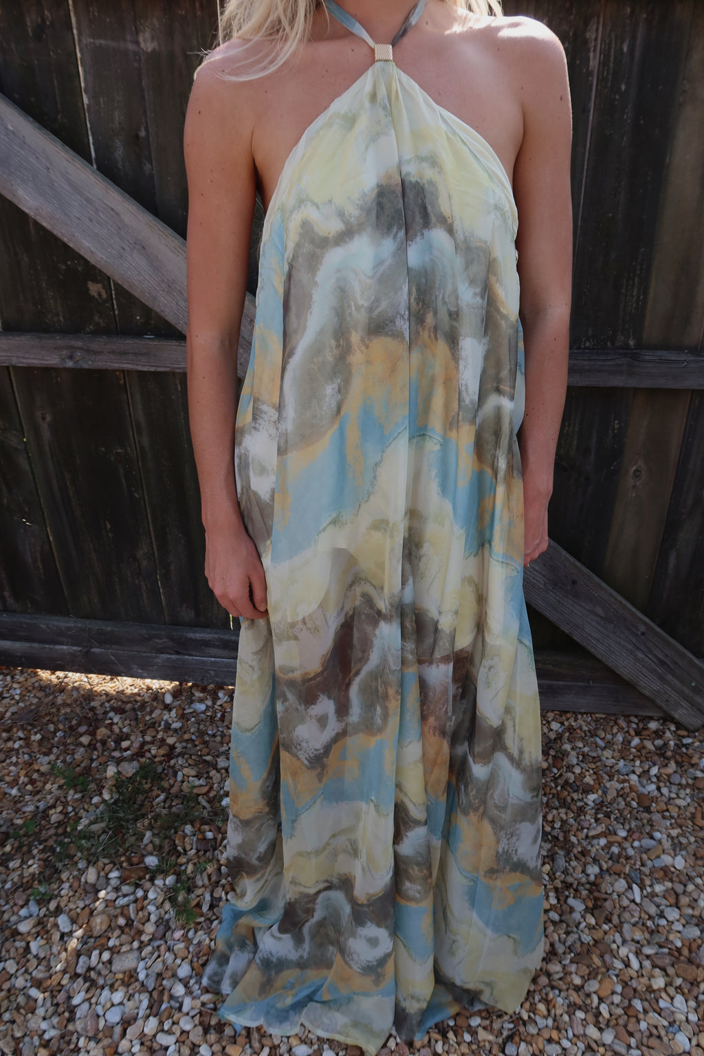 Daphne Gold Accent Gown