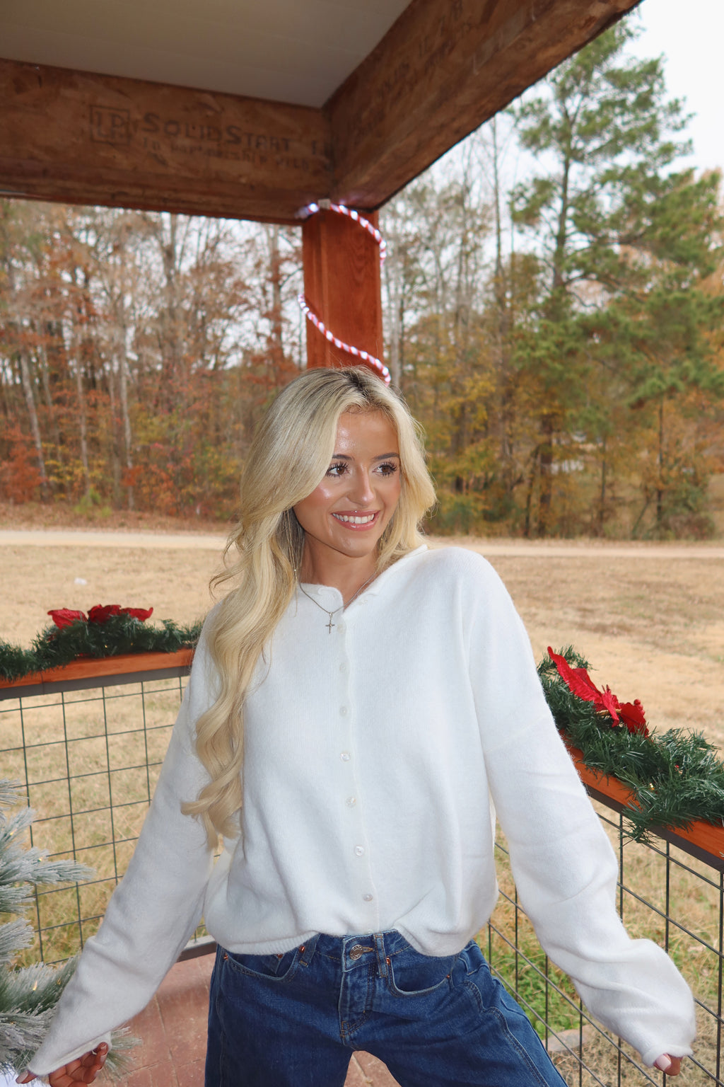 LAST ONE* Clara Cardigan (White)