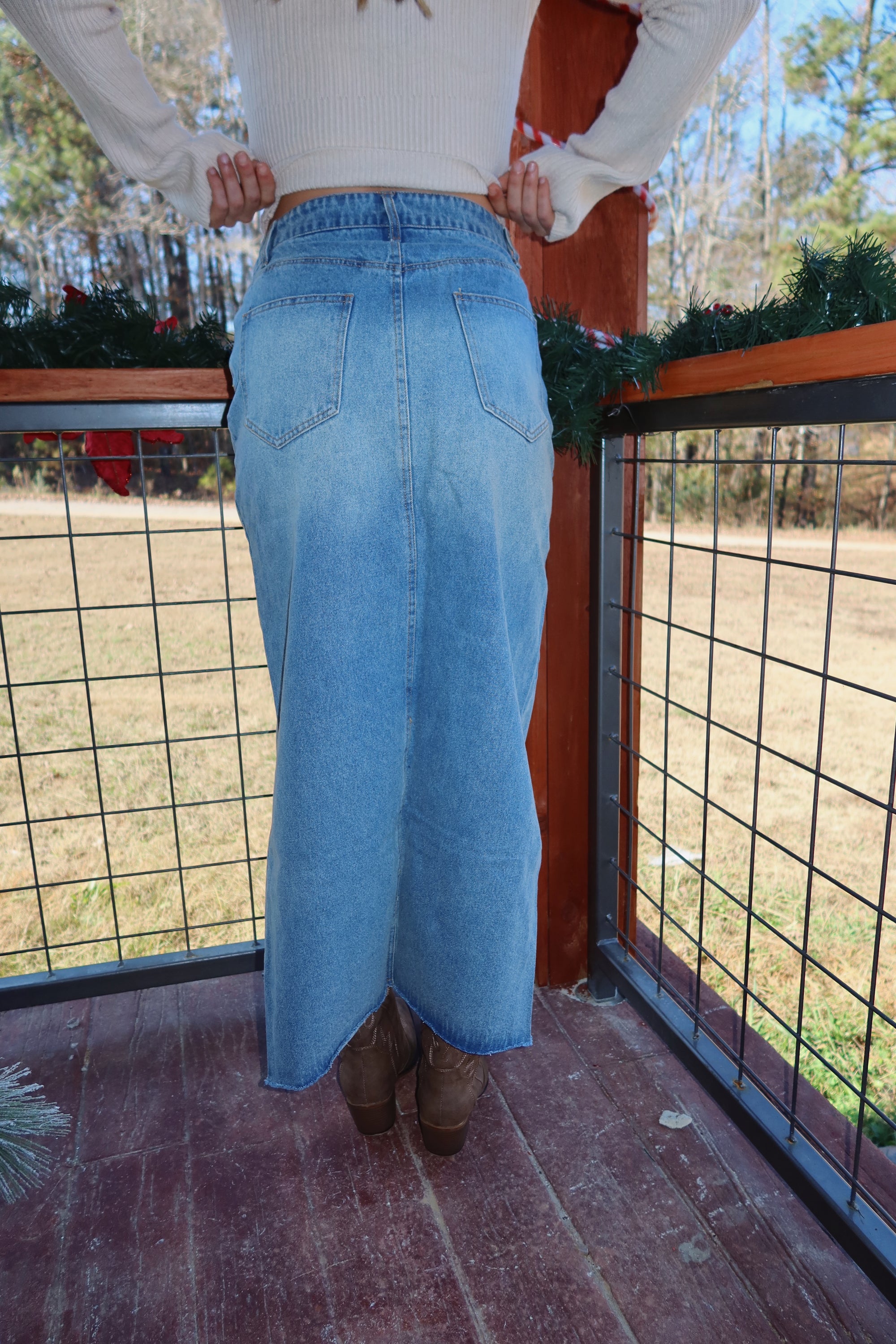 Dixie Denim Midi Skirt