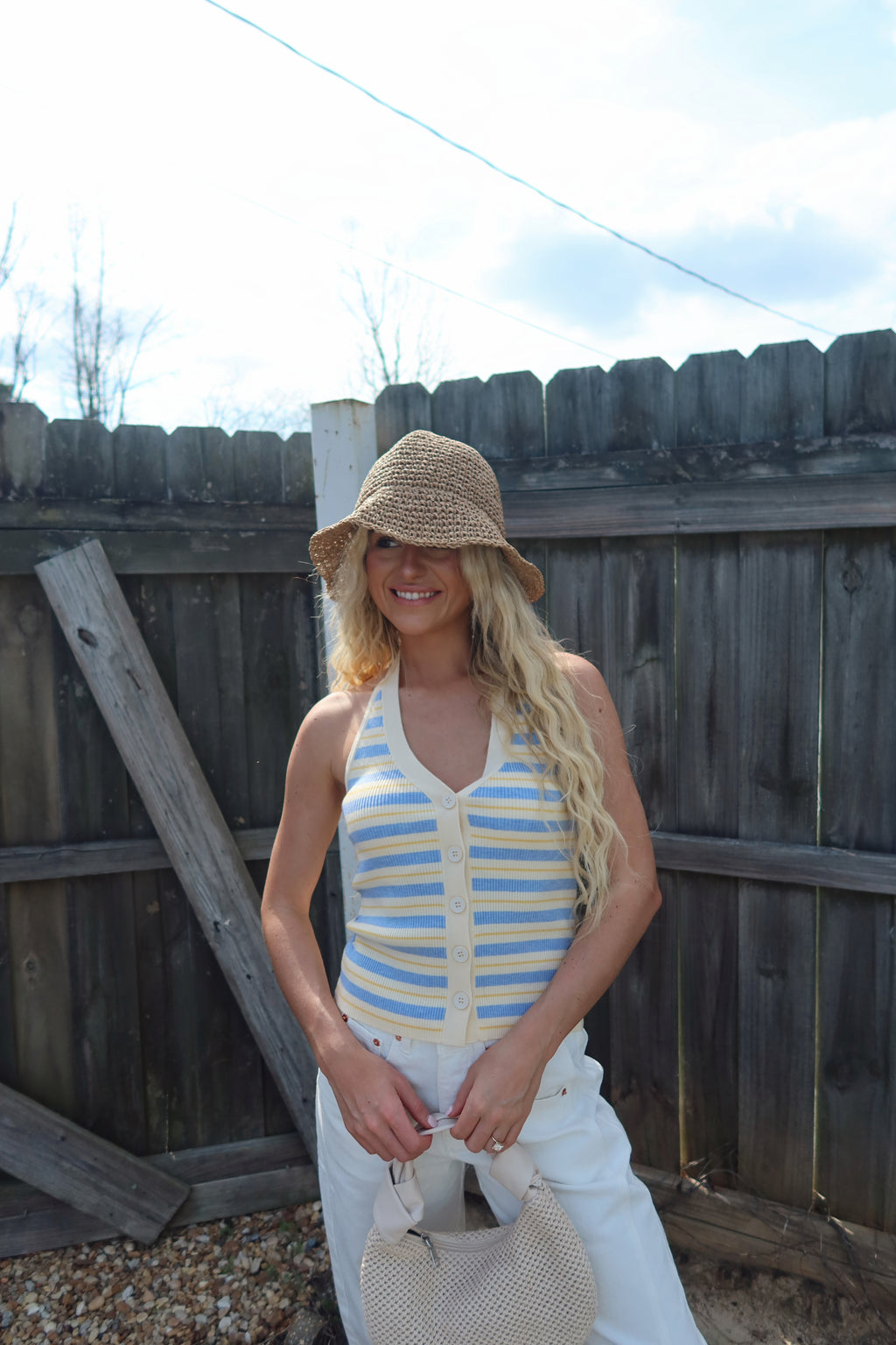 Calla Striped Halter Knit