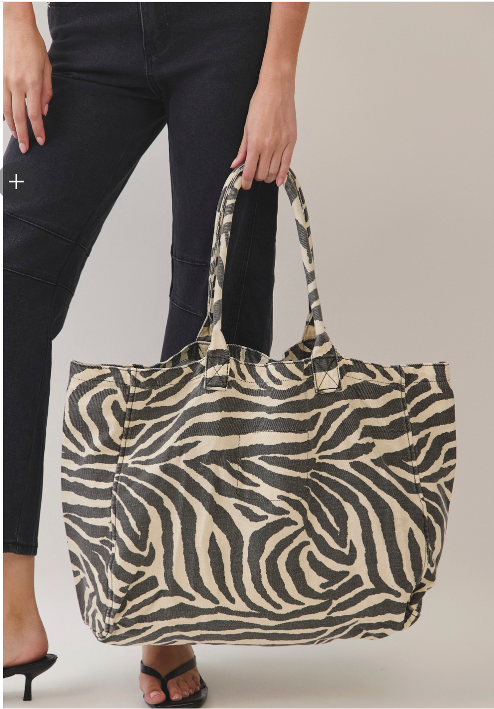 Zebra Canvas Tote