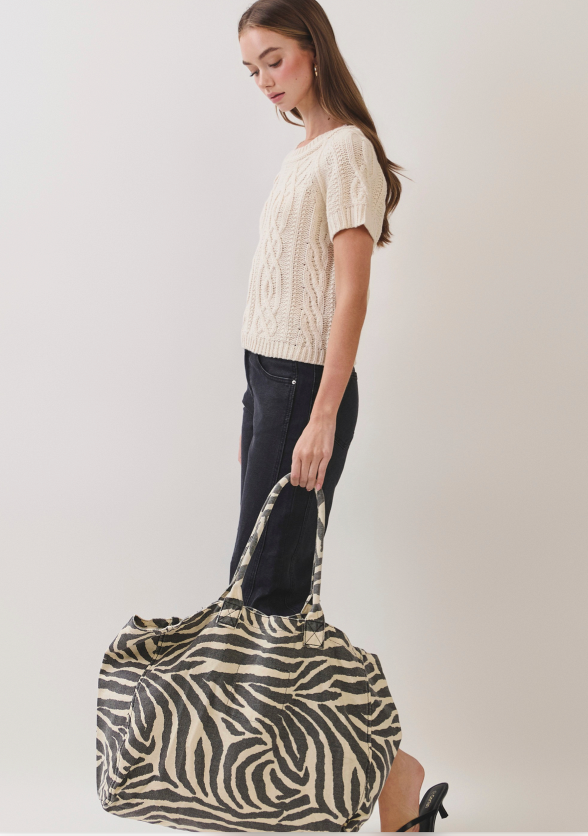 Zebra Canvas Tote